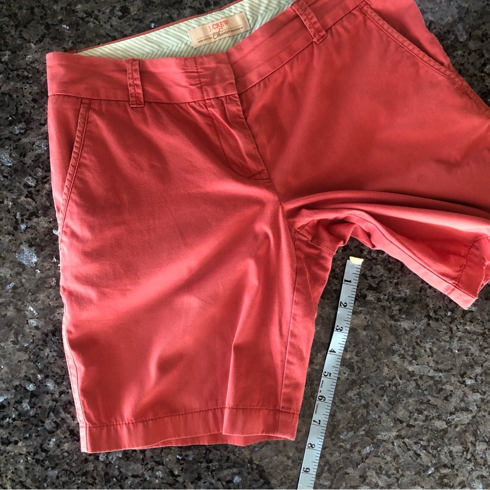 J CREW 8” Dusty Red Chino Shorts - Picture 8 of 11
